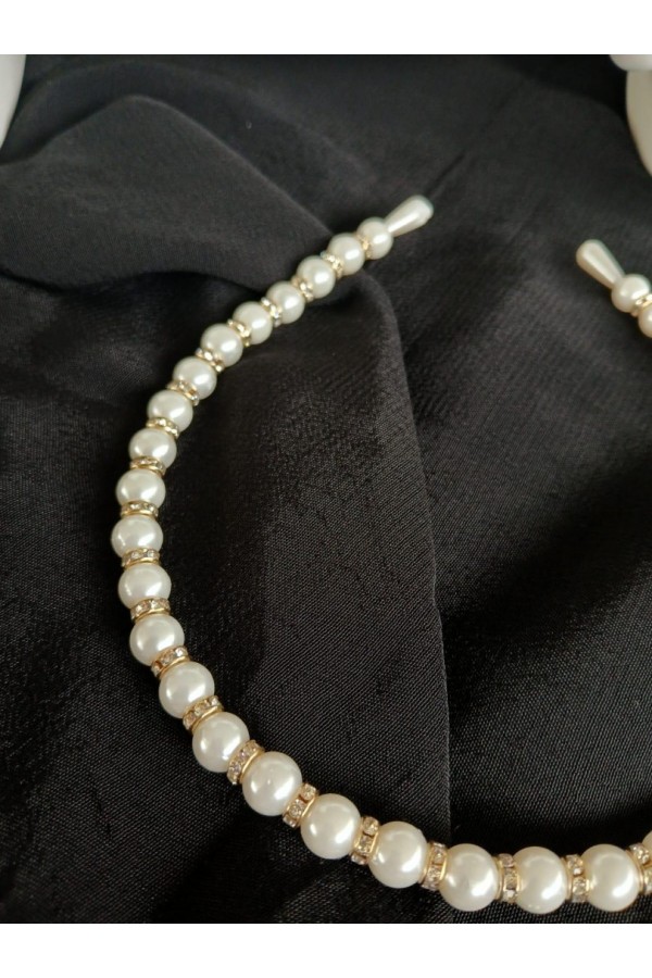 İNCİ BONCUKLU KADIN TAÇ