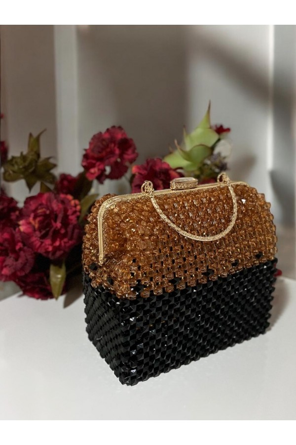 EL YAPIMI BONCUKLU NİŞAN,DÜĞÜN, ÖZEL GÜNLER OMUZ ÇANTASI